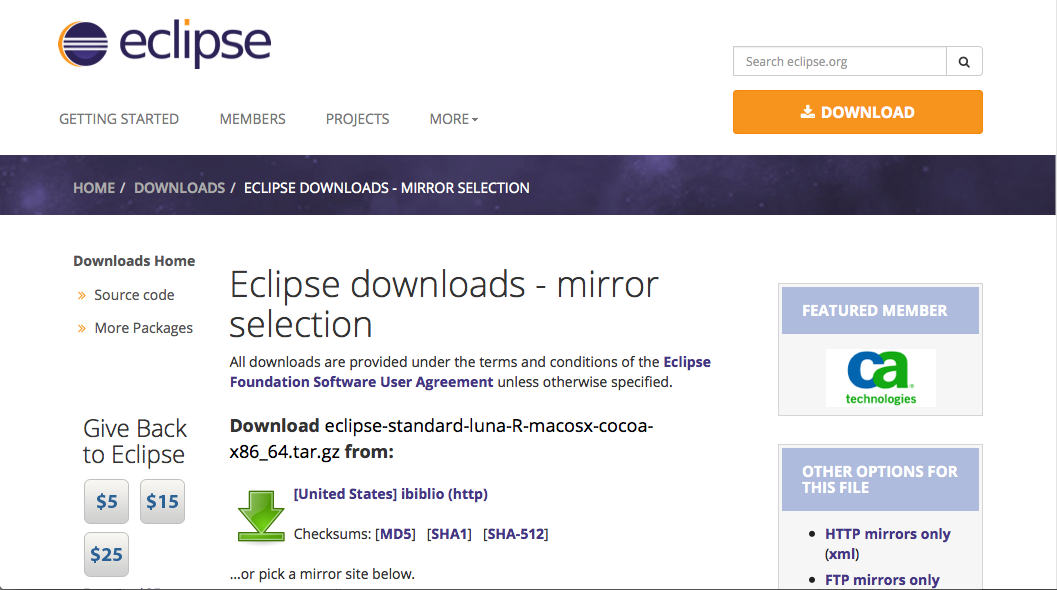 Eclipse Luna Download For Mac Sierra